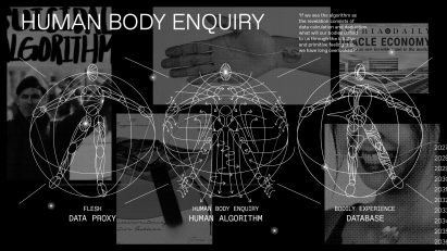 Greyscale image showing figures