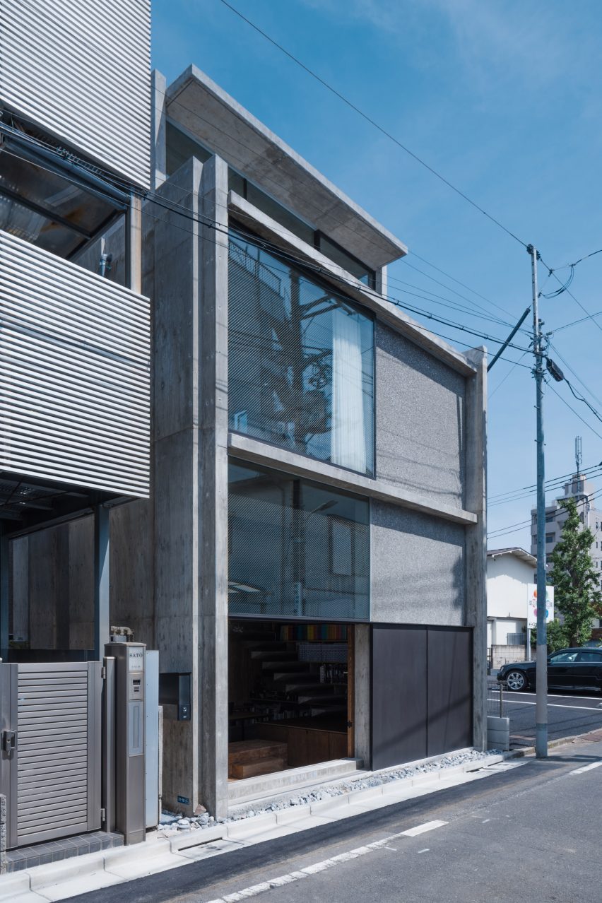 Exterior of Building Frame of the House in Japan by IGArchitects