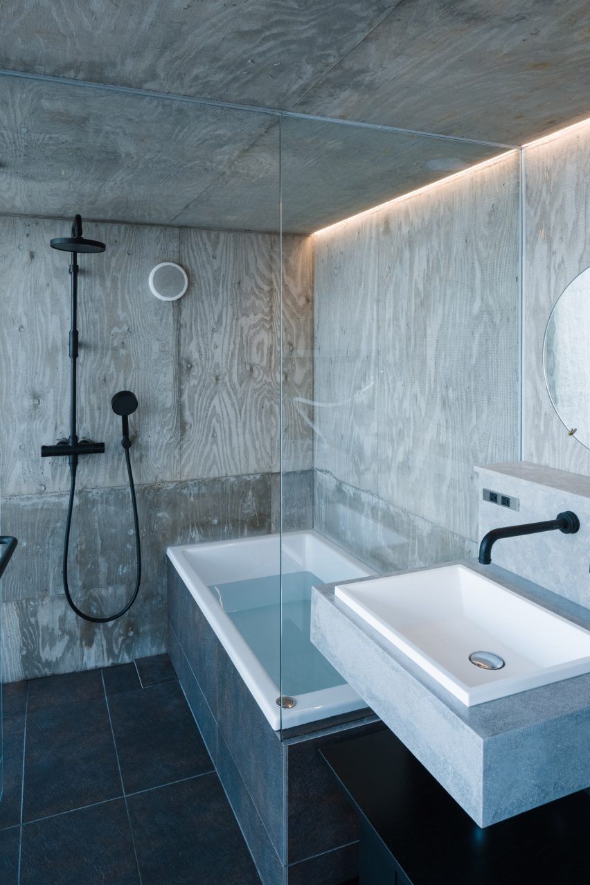 Concrete bathroom