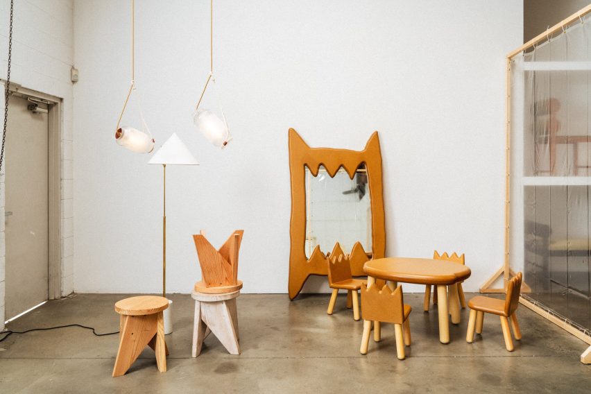 Large mirror and funky chairs