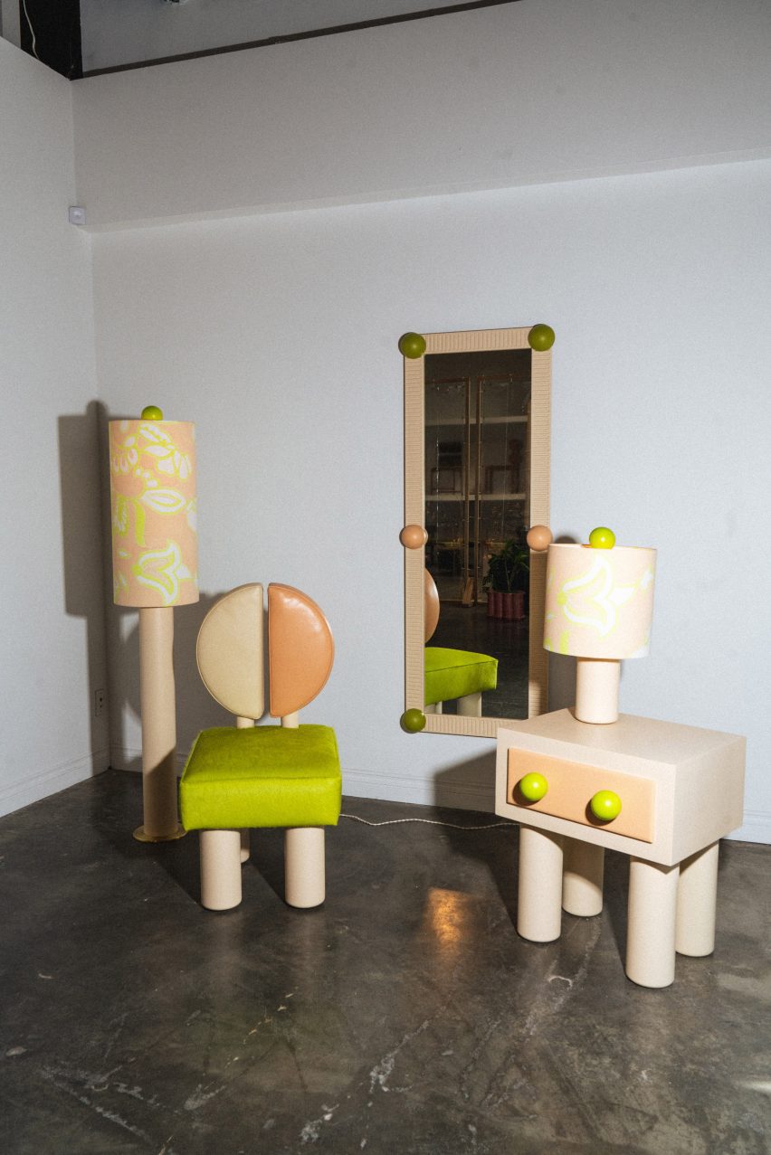 colorful furniture with big handles