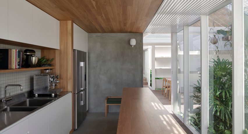 Kitchen at Hopscotch House by John Ellway Architect