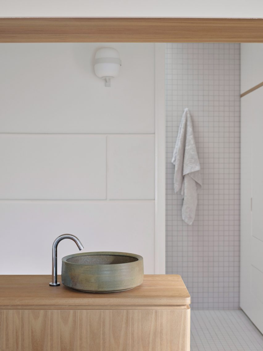 White bathroom at Hopscotch House