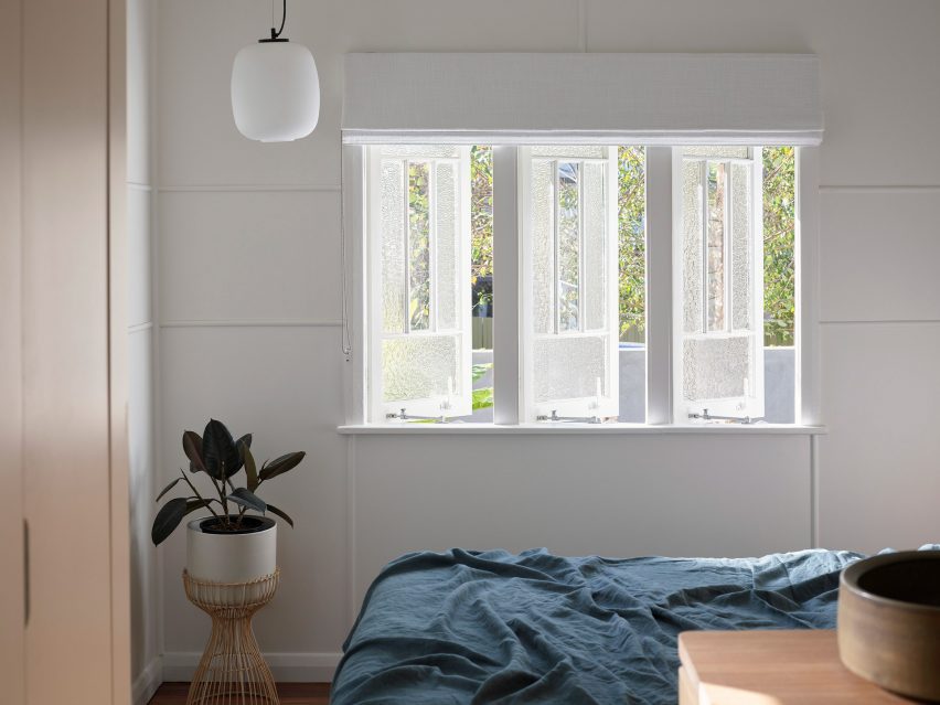 White bedroom at Hopscotch House