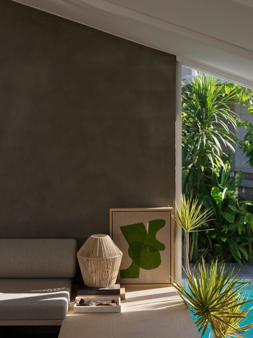 Indoor-outdoor space at Cascade House in Queensland, Australia, by John Ellway