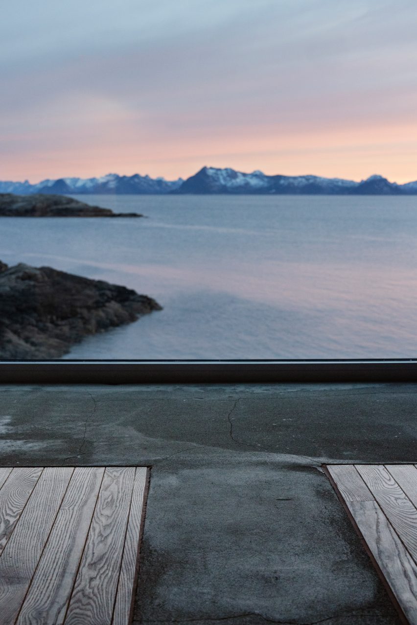 View out a window at the Trevarefabrikken hotel in Norway by Jonathan Tuckey Design