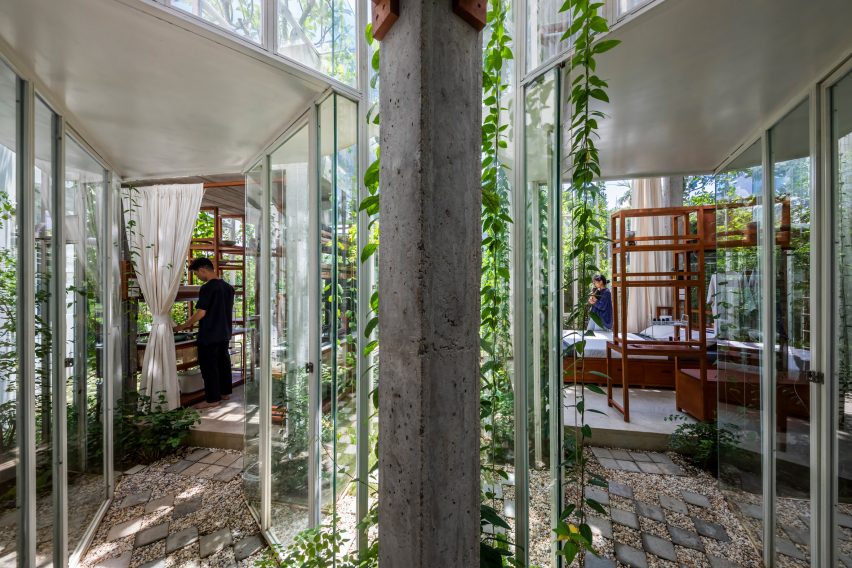 Interior of Labri house by Nguyen Khai Architects & Associates