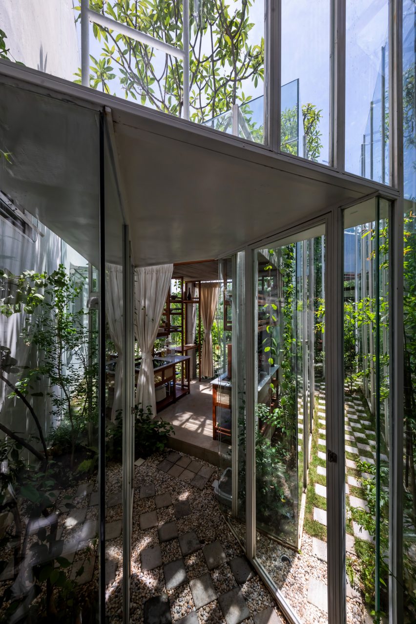 Interior of Labri house by Nguyen Khai Architects & Associates