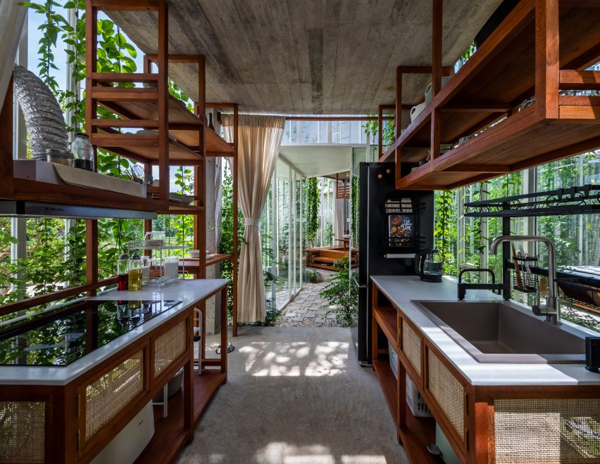 Interior of Labri house by Nguyen Khai Architects & Associates