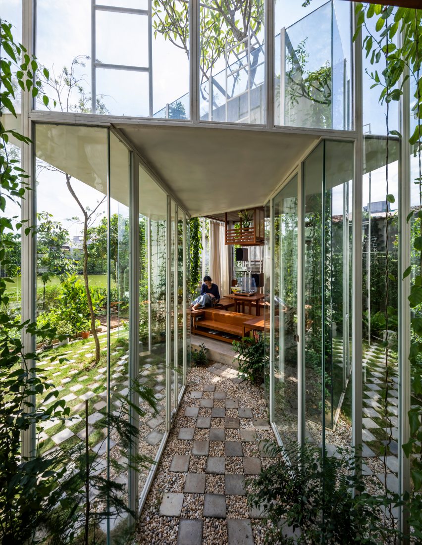 Interior of Labri house by Nguyen Khai Architects & Associates
