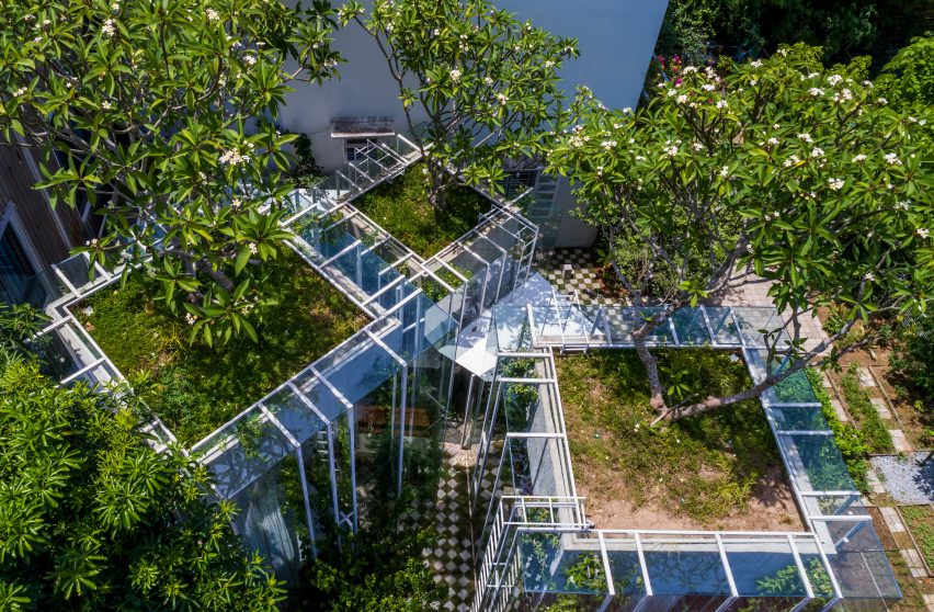 Exterior of Labri house by Nguyen Khai Architects & Associates