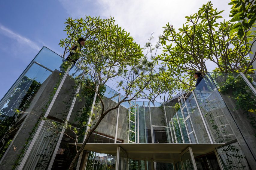 Exterior of Labri house by Nguyen Khai Architects & Associates