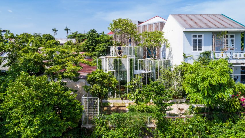 Exterior of Labri house by Nguyen Khai Architects & Associates