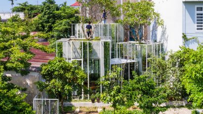 Exterior of Labri house by Nguyen Khai Architects & Associates