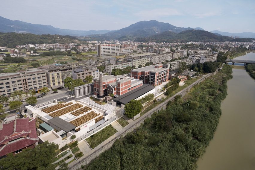 Aerial view of Yongchun Vinegar Sightseeing Factory by Lel Design Studio