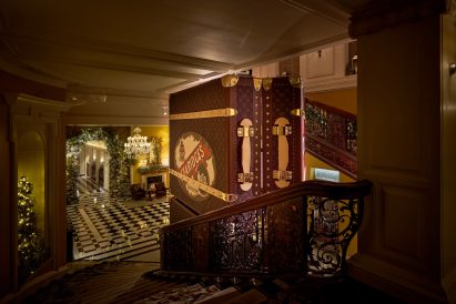 Louis Vuitton wardrobe trunks at Claridge's hotel