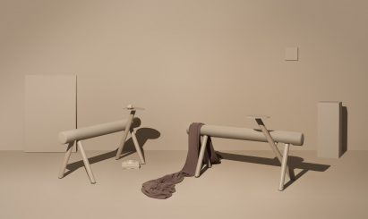 Two beige Lumber seats by Addi for Mizetto