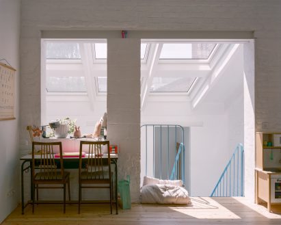 Atrium in a Belgian home renovation