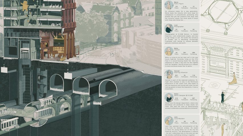 architectural drawing by students at oxford brookes school of architecture