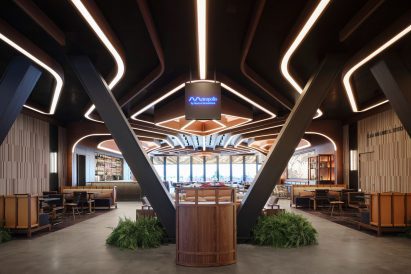 Entrance to Metropolis restaurant at PAC NYC