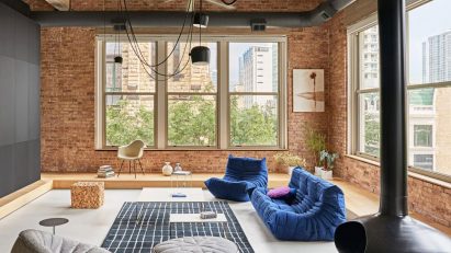 Industrial-style living room