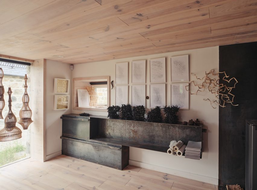 Artist's studio internal pine detailing and joinery