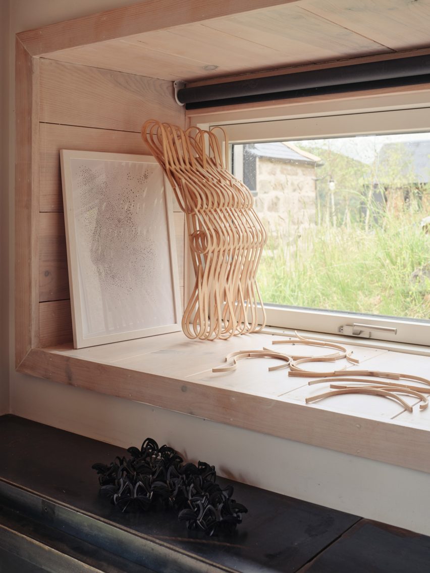 Artist's studio internal pine detailing