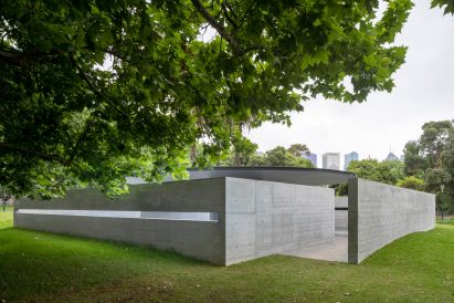 Concrete pavilion in Queen Victoria Gardens