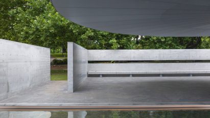 MPavilon 2023 by Tadao Ando in Melbourne's Queen Victoria Garden