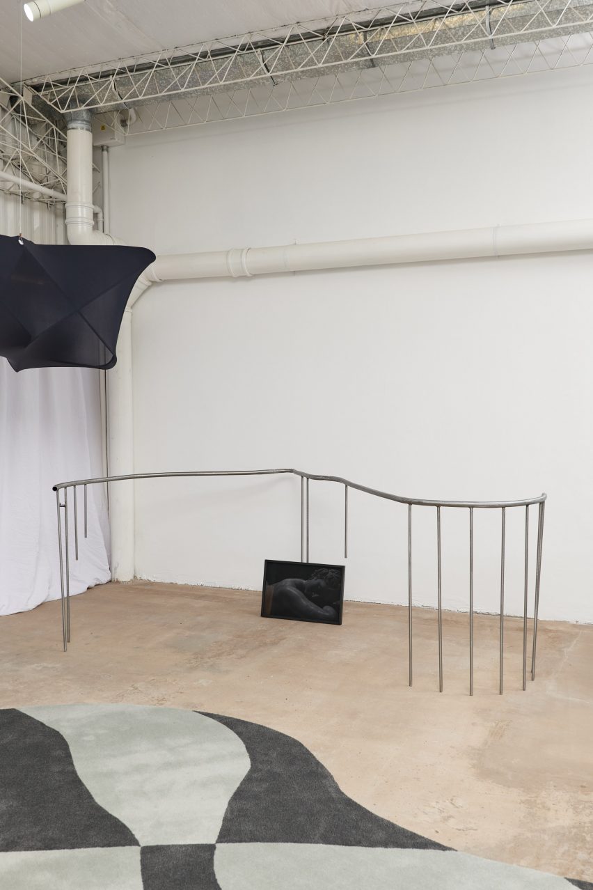 A railing like sculpture