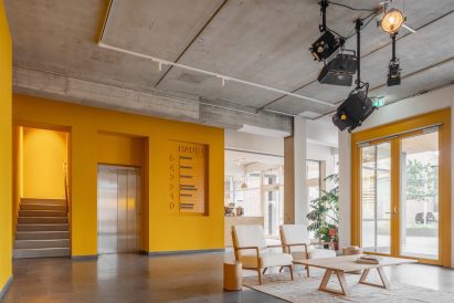Interior ground floor at HAUS 1 by MVRDV