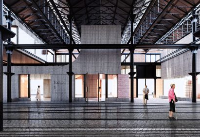 visual of an exhibition space by a student at Amsterdam University of Arts
