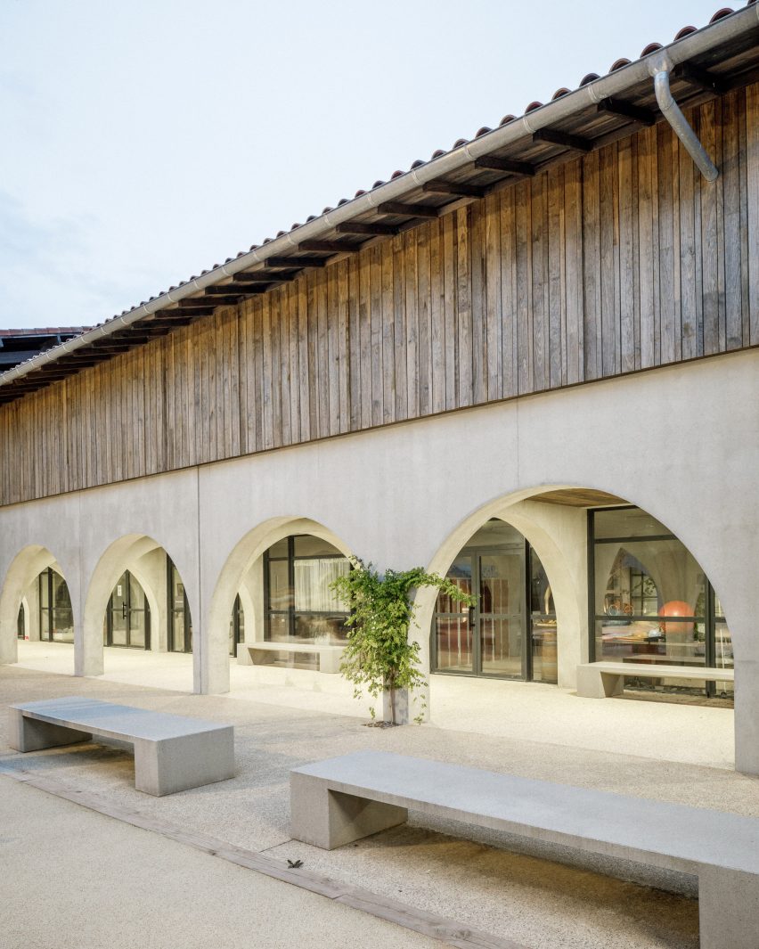 Archways in the Alzheimer's Village in France by NORD Architects