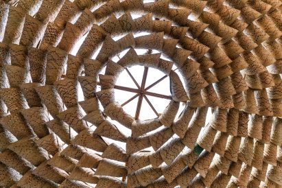 Detail from ceiling of Abwab pavilion by Abdalla Almullah