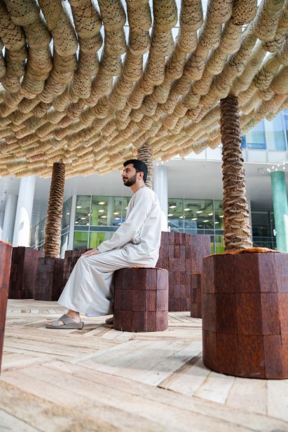 Detail inside Of Palm pavilion