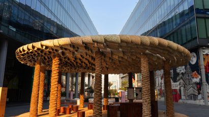 Palm-tree pavilion by Abdalla Almullah