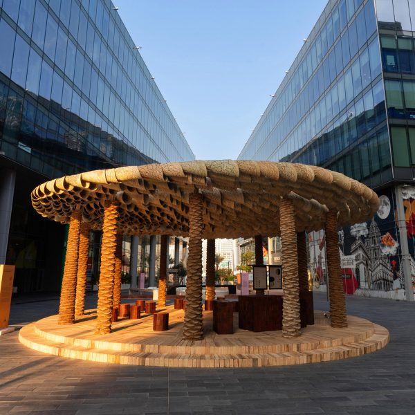 Palm-tree pavilion by Abdalla Almullah