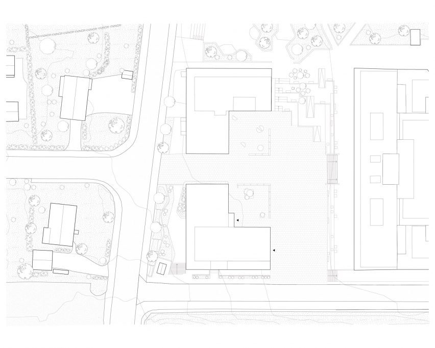 Situation plan for timber office by Oslotre designs in Norway