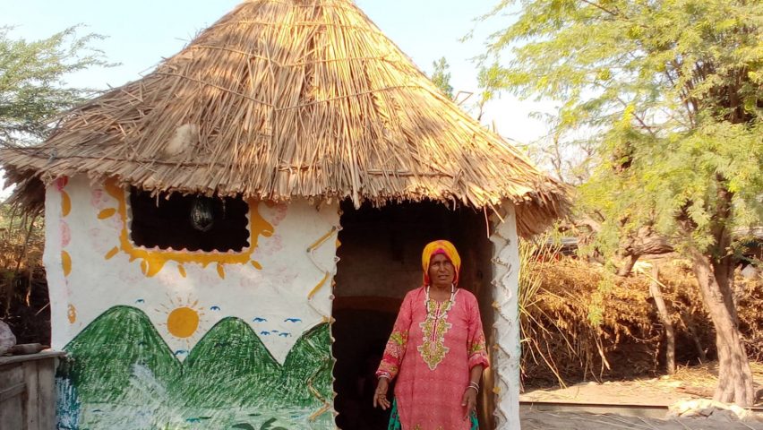 Resident with Emergency Instant Shelter in Pakistan