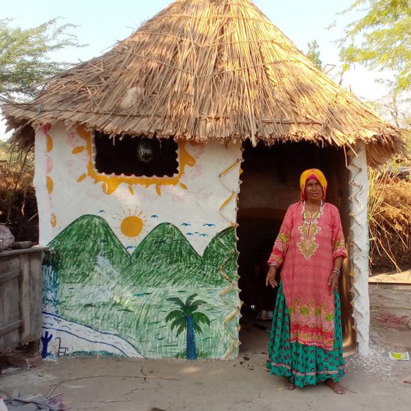 Resident with Emergency Instant Shelter in Pakistan
