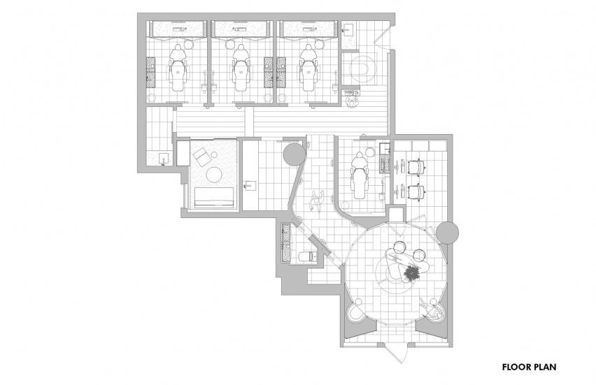 Plans of Paste Dental clinic in Toronto by Studio Author