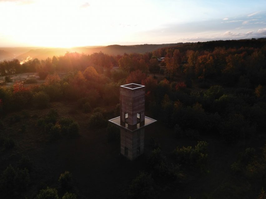 Lama lookout tower at sunset