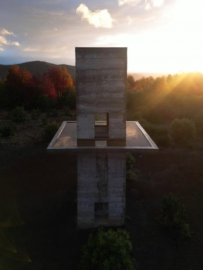 Lama lookout tower at sunset