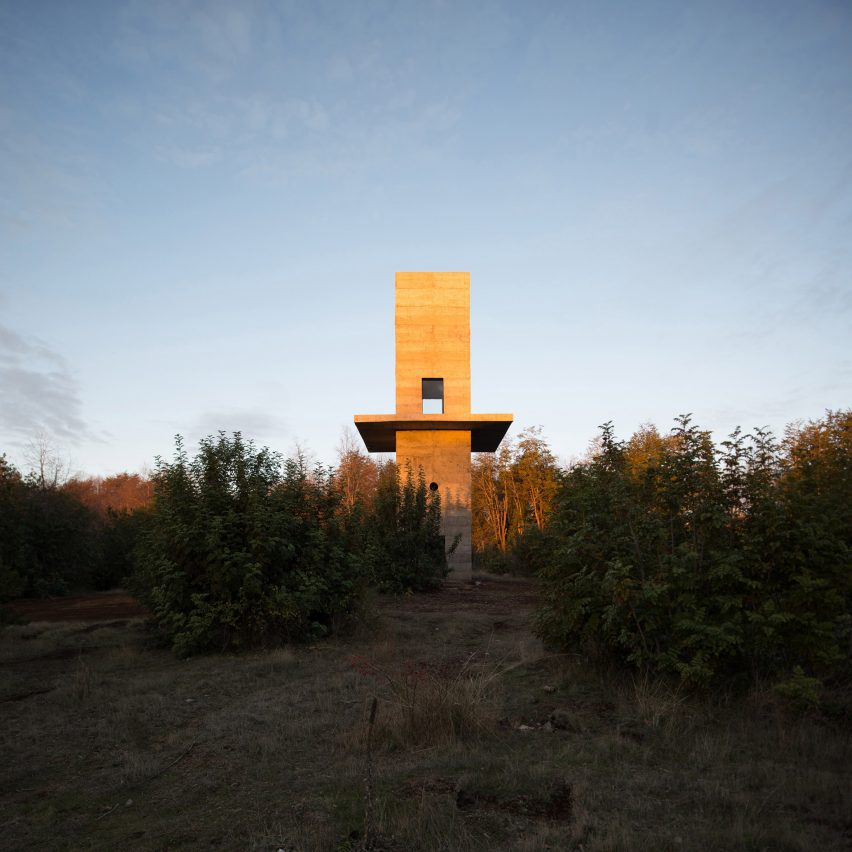 Lama lookout tower at sunset