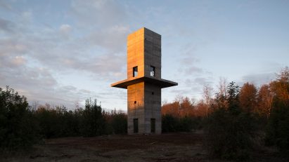 Lama lookout tower at sunset