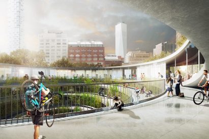 Rendering of Pop Up car park by Tredje Natur