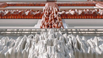 3D printed ceramic tile facade by RAP Studio