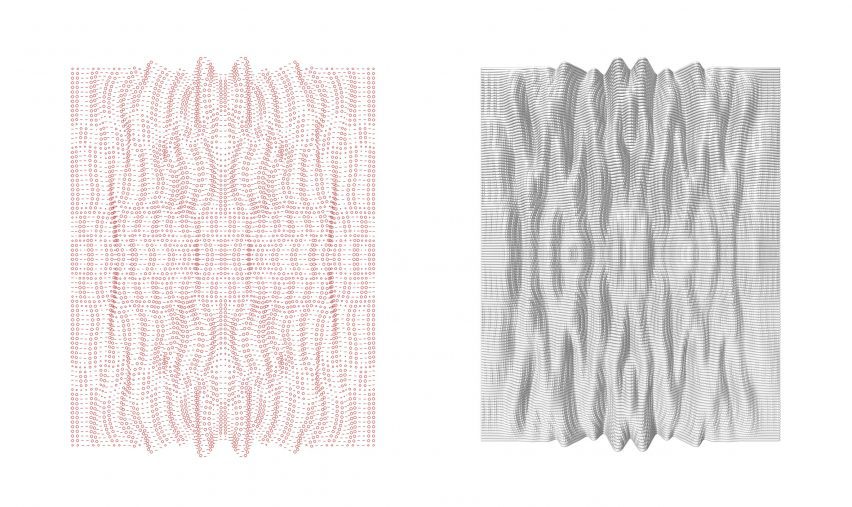 Weaving texture 3D printed ceramic tile facade by RAP Studio