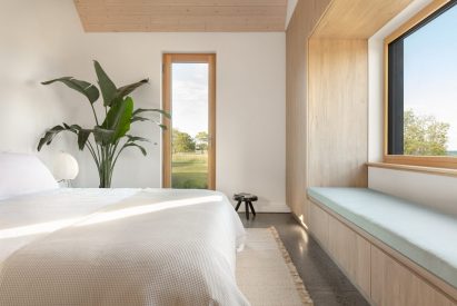 Wooden window seat