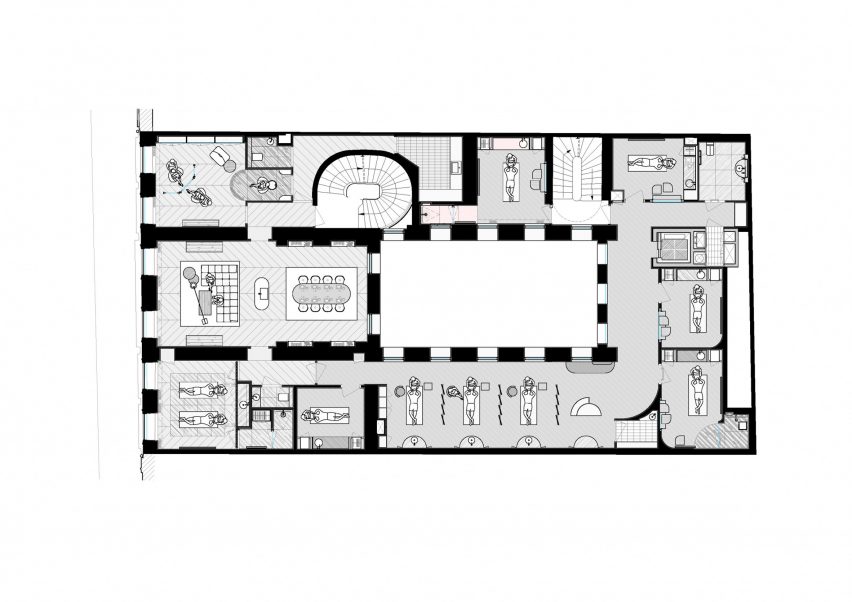Third floor plan La Maison de Beauté Carita by REV Architecture